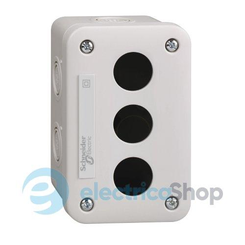 Порожній світло-сірий кнопковий пост, 3 отвори Harmony XALE Schneider Electric XALE3