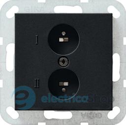 Разъем AUDIO High-Fi стерео розетка System 55 Gira 0402005 чорний матовий
