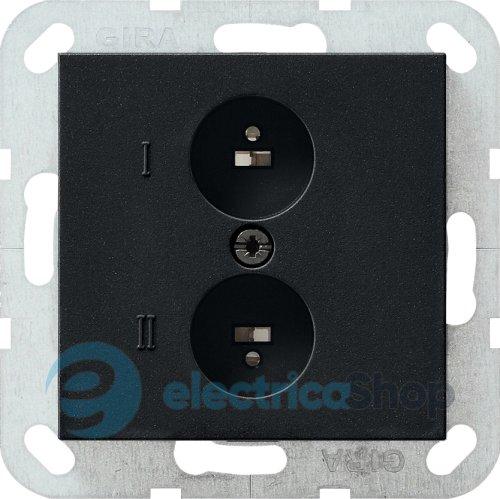Разъем AUDIO High-Fi стерео розетка System 55 Gira 0402005 чорний матовий