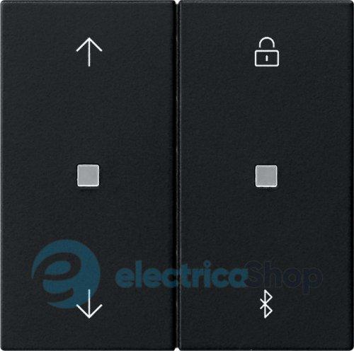 Накладка керування жалюзі S3000 c Bluetooth + таймер System 55 Gira 5367005 чорний матовий