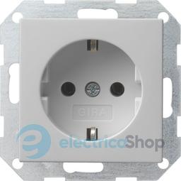 Розетка із з/к 16А/250V, System 55 Gira 4188015, сірий матовий