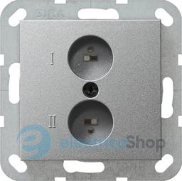 Разъем AUDIO High-Fi стерео розетка System 55 Gira 040226 під алюміній