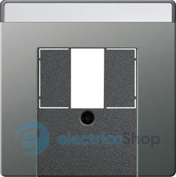 Накладка для TAE+USB з полем для надпису System 55 Gira 0876600, сталь