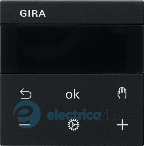 Термостат Gira S3000 Display System 55, 5393005 чорний матовий