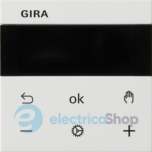 Термостат Gira S3000 Display System 55, 539303 білий глянсовий