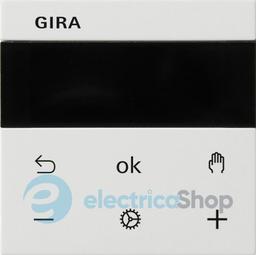 Термостат Gira S3000 Display System 55, 539327 білий матовий