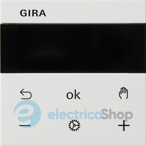 Термостат Gira S3000 Display System 55, 539327 білий матовий