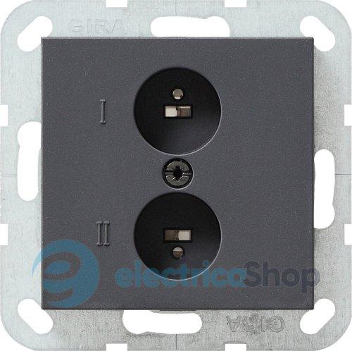 Разъем AUDIO High-Fi стерео розетка System 55 Gira 040228 антрацит