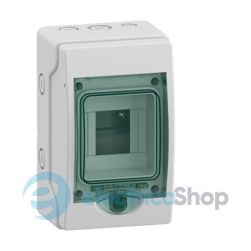 Шафа накладна, 1ряд/4мод. прозорі дверцята, ІР65 Kaedra Schneider Electric 13976