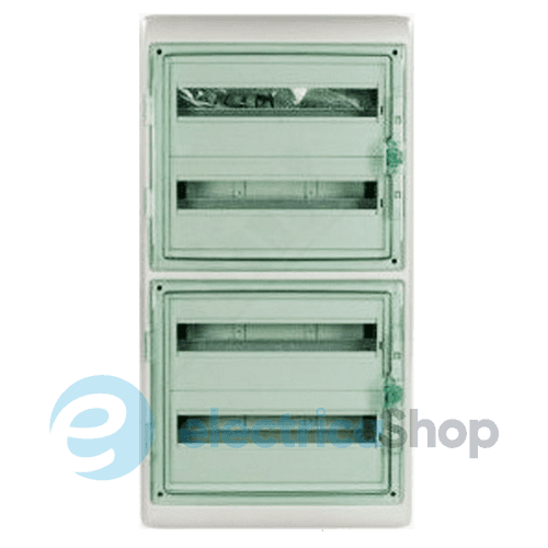 Шафа накладна, 72 мод (4ряд/18мод.) прозорі дверцята, ІР65 Kaedra Schneider Electric 13987