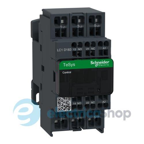 Контактор 220V АC 18А 7,5kW 3нв нв+нз Schneider Tesys LC1D183M7 пружинний затискач