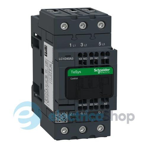 Контактор 24V АC 40А 18,5kW 3нв нв+нз Schneider Tesys LC1D40А3B7 пружинний затиск