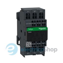 Контактор 24V АC 12А 5,5kW 3нв нв+нз Schneider Tesys LC1D123B7 пружинний затиск