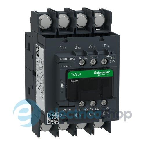 Контактор 3-п. 80А НВ+НЗ 24V DC Tesys Schneider Electric LC1DT80A6BD клеми з кільцевими наконечниками