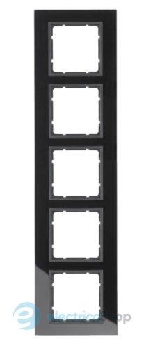 Рамка скляна 5-а колекція B.7 GLAS, колір «чорний антрацит, матовий», 10156616