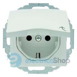 Розетка з з/к з кришкою із захистом від дітей, полярна біла, 16А/250В S.1 47448989