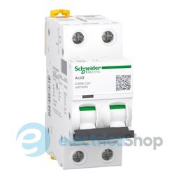 Автоматичний вимикач 2-п, 25A, C, 6кА, iC60N Acti9, Schneider Electric A9F79225