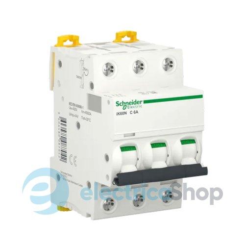 Автоматичний вимикач 3-п, 6A, C, 6кА, iK60 Acti9, Schneider Electric A9K24306