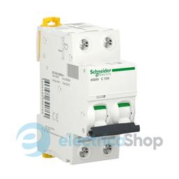 Автоматичний вимикач 2-п, 10A, C, 6кА, iK60 Acti9, Schneider Electric A9K24210