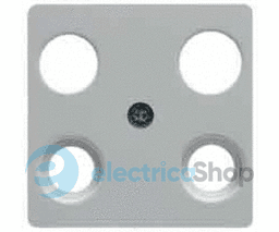 Накладка для антенної розетки 4 отв., полярна біла матова S.1/B.3/B.7 GLAS 14831909