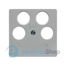 Накладка для антенної розетки 4 отв., полярна біла матова S.1/B.3/B.7 GLAS 14841909