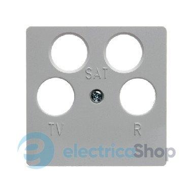 Накладка для антенної розетки 4 отв., полярна біла матова S.1/B.3/B.7 GLAS 14841909