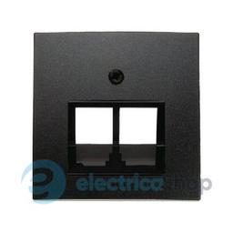 Накладка для розетки UAE/E-DAT, антрацит B.3/B.7 GLAS (14091606)
