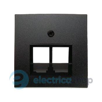 Накладка для розетки UAE/E-DAT, антрацит B.3/B.7 GLAS (14091606)