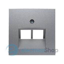 Накладка для розетки UAE/E-DAT, алюміній B.3/B.7 GLAS 14091404