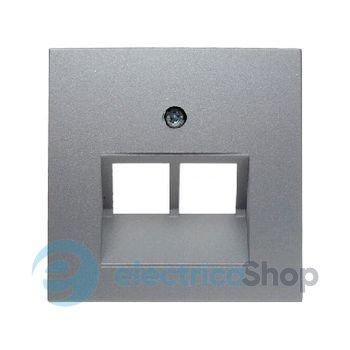 Накладка для розетки UAE/E-DAT, алюміній B.3/B.7 GLAS 14091404