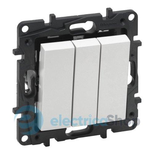 Вимикач 3-кл. для серії Niloe Step Legrand 863103 білий