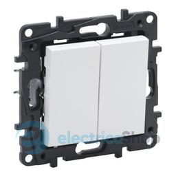 Перемикач 2-кл. для серії Niloe Step Legrand 863108 білий
