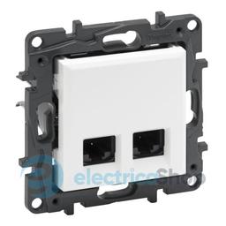 Розетка комп'ютерна 2XRJ45 CAT5e UTP Legrand NILOE STEP 863160 колір білий