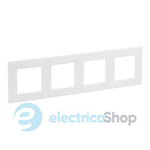 Рамка 4-постова Legrand NILOE STEP 863194 колір білий