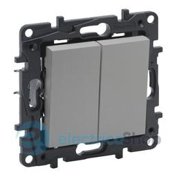 Вимикач 2-кл. для серії Niloe Step Legrand 863305 алюміній
