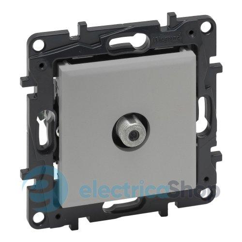 Розетка TV тип F "зірка" Legrand NILOE STEP 863375 колір алюміній