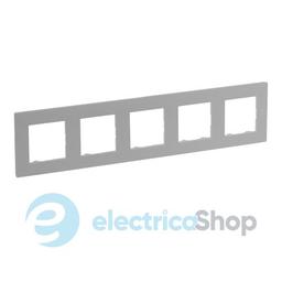 Рамка 5-постова Legrand NILOE STEP 863395 колір алюміній