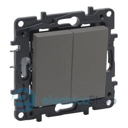 Вимикач 2-кл. для серії Niloe Step Legrand 863405 сталь
