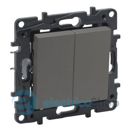 Перемикач 2-кл. для серії Niloe Step Legrand 863408 сталь
