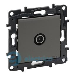 Розетка TV "зірка" Legrand NILOE STEP 863474 колір cталь