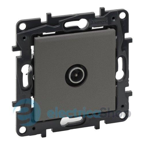 Розетка TV "зірка" Legrand NILOE STEP 863474 колір cталь
