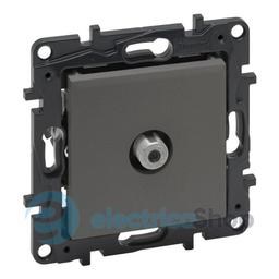 Розетка TV тип F "зірка" Legrand NILOE STEP 863475 колір cталь