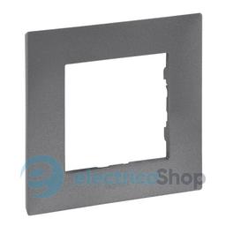 Рамка 1-постова Legrand NILOE STEP 863491 колір сталь