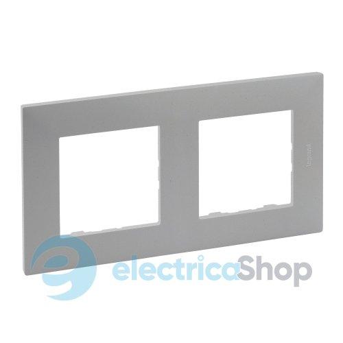 Рамка 2-постова Legrand NILOE STEP 863492 колір сталь