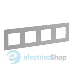 Рамка 4-постова Legrand NILOE STEP 863494 колір сталь