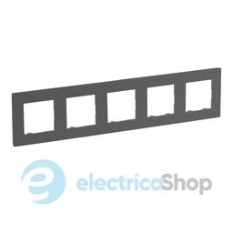 Рамка 5-постова Legrand NILOE STEP 863495 колір сталь