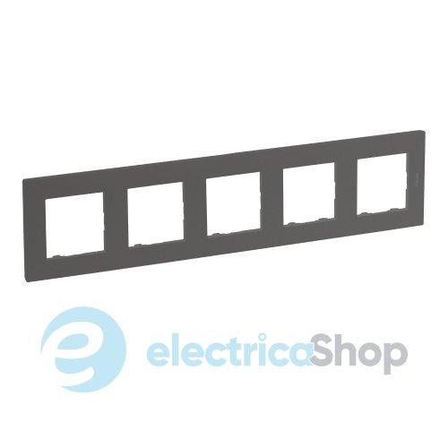 Рамка 5-постова Legrand NILOE STEP 863495 колір сталь