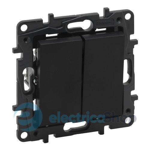 Вимикач кнопковий 2-кл. для серії Niloe Step Legrand 863512 чорний