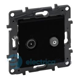 Розетка TV-SAT "зірка" Legrand NILOE STEP 863583 колір чорний