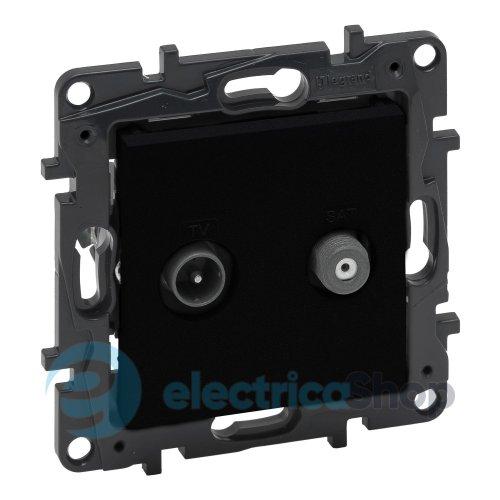 Розетка TV-SAT "зірка" Legrand NILOE STEP 863583 колір чорний